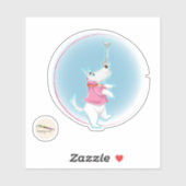 Chien Kawaii Avec Sticker Scrapbooking Os (Feuille)