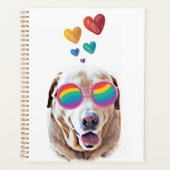Chien Labrador avec coeurs Saint-Valentin  (Devant)