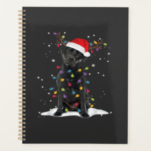 Chien Labrador Noir Xmas Noël Lumière de l'Arbre d