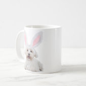 Chien lapin de Pâques mignonne Mug café de Pâques (Devant gauche)