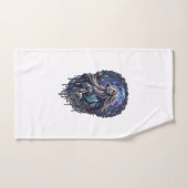 Chien Lune Cristal Forêt Enchantée_1 (Serviette à main)
