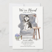 Chien malamué | Faire-part de déplacement (Devant)