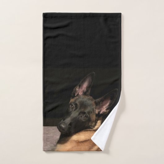Chien malinois (Serviette à main)