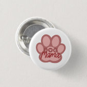 Chien Mama Artwork Pin Badge - Chien Mère / Maman  (Devant & derrière)