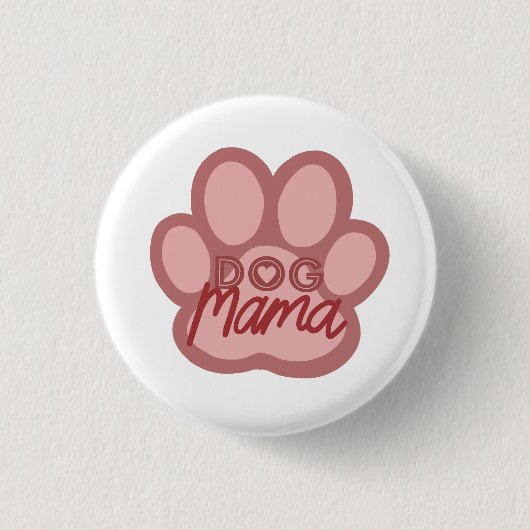 Chien Mama Artwork Pin Badge - Chien Mère / Maman  (Devant)