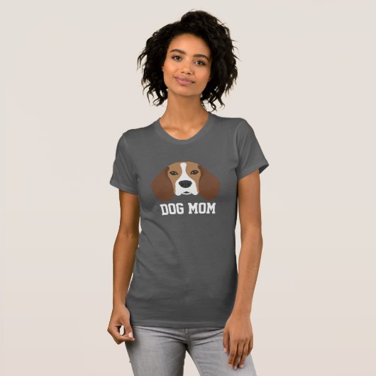 Chien Maman Beagle Fête des Mères T-shirt (Devant entier)