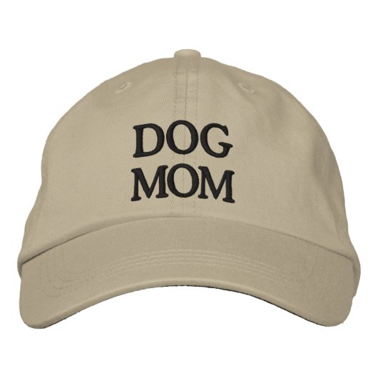 Chien Maman bleu beige brodé Casquette de baseball (Devant)