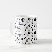 Chien Maman / Papa Café Mug Cadeau noir et blanc (Devant gauche)