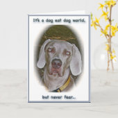 Chien manger Chien Monde Je t'aime Carte (Fleur jaune)