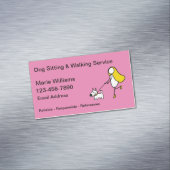 Chien marchant Chien assis Cartes de visite magnét (In Situ)
