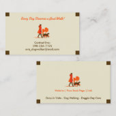 Chien Marcher Animaux de compagnie assis Carte de  (Devant / Derrière)