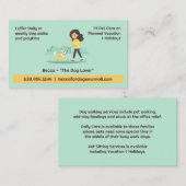 Chien Marcher Animaux de compagnie assis Carte de  (Devant / Derrière)