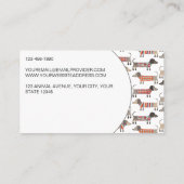 Chien Marcher Dachshund Saucage Chien Carte de vis (Dos)