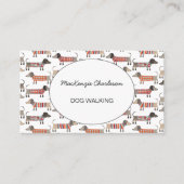 Chien Marcher Dachshund Saucage Chien Carte de vis (Devant)