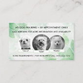 Chien Marcher QR Code Carte de visite photo (Dos)