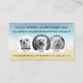 Chien Marcher QR Code Carte de visite photo (Dos)