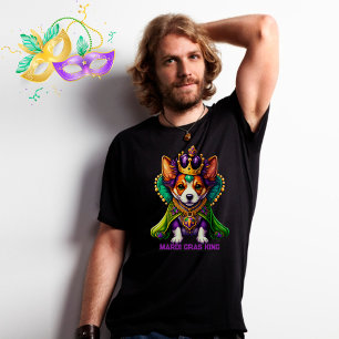Chien Mardi Gras King T-Shirt