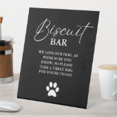Chien mariage moderne traiter signe biscuit bar en (In SItu)