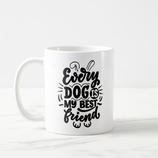 Chien Meilleur Ami Mug (Gauche)