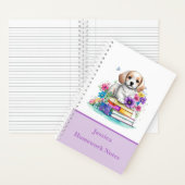 Chien Mignon Adorable & Livres Aquarelle École (À l'intérieur)