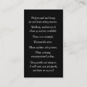 Chien mignon, chat et Carte de visite assis à la m (Dos)