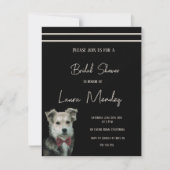 Chien mignon chien nuptial Douche Invitation (Devant)