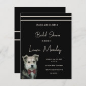 Chien mignon chien nuptial Douche Invitation (Devant / Derrière)