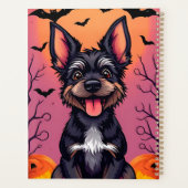 Chien mignon dans une scène d'Halloween avec des c (Dos)