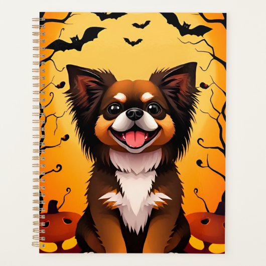 Chien mignon dans une scène d'Halloween avec des c (Devant)