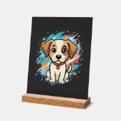 Chien mignon éclaboussure de peinture Art vectorie (Angle)