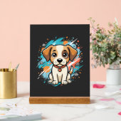 Chien mignon éclaboussure de peinture Art vectorie (Mariage)