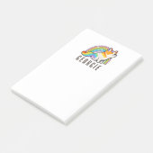 Chien mignon et arc-en-ciel Post-It Notes (Incliné)