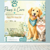 Chien mignon & Garde de chat Garde de chien Toile (Insitu (Plancher de Bois))