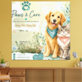 Chien mignon & Garde de chat Garde de chien Toile (Insitu(Salon))