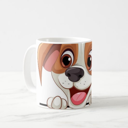 Chien mignon - Mug (Devant gauche)
