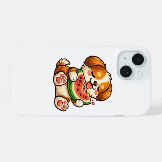 Chien mignon pastèque (Verso Horizontal)