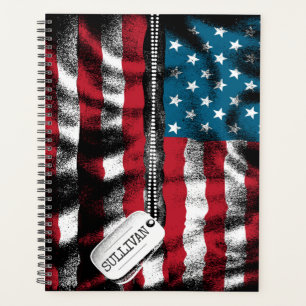 Chien militaire personnalisé Tags USA Drapeau