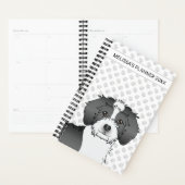 Chien Mini Goldendoodle Parti-couleur Noir & Texte (Devant avec enveloppe)