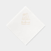 Chien Modern Line Illustration Boissons sur nous M (Droite)