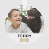 Chien moderne Bone Personnalisé Chien Nom Photo (devant)