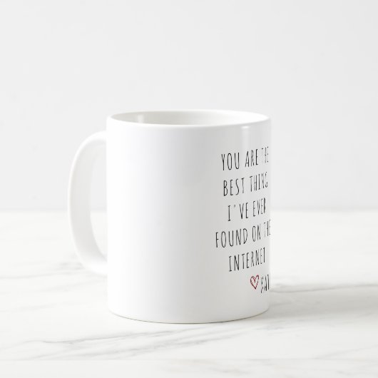 Chien moderne Valentines Day Mug (Devant gauche)