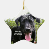 Chien Mon premier ornement photo de Noël (Devant)