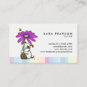 Chien mou Tutor Avec Carte de visite Fleur (Devant)