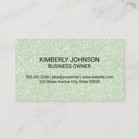 Chien noir | Carte de visite Arrière - plan vert (Dos)