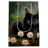 Chien noir chien chiot mignon sac cadeau chien (Dos)