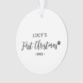 Chien noir et blanc Premier photo de Noël (devant)