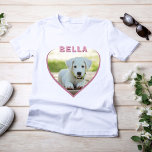 Chien Nom photo Coeur Chien Propriétaire T-Shirt<br><div class="desc">Nom photo du chien T-shirt propriétaire de chien de coeur. C`est un super t-shirt pour une femme avec un chien.</div>