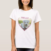 Chien Nom photo Coeur Chien Propriétaire T-Shirt (Devant)