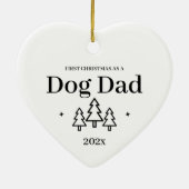 Chien papa premier ornement de Noël (Dos)