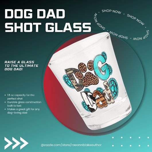 Chien papa Tir verre